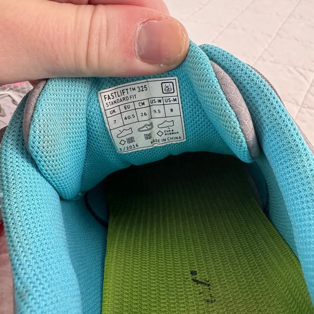 Inov 8 Fastlift 325 Women Shoes Grey Pink Teal Cross Trainer Weightlifting 9.5 - Picture 9 of 11